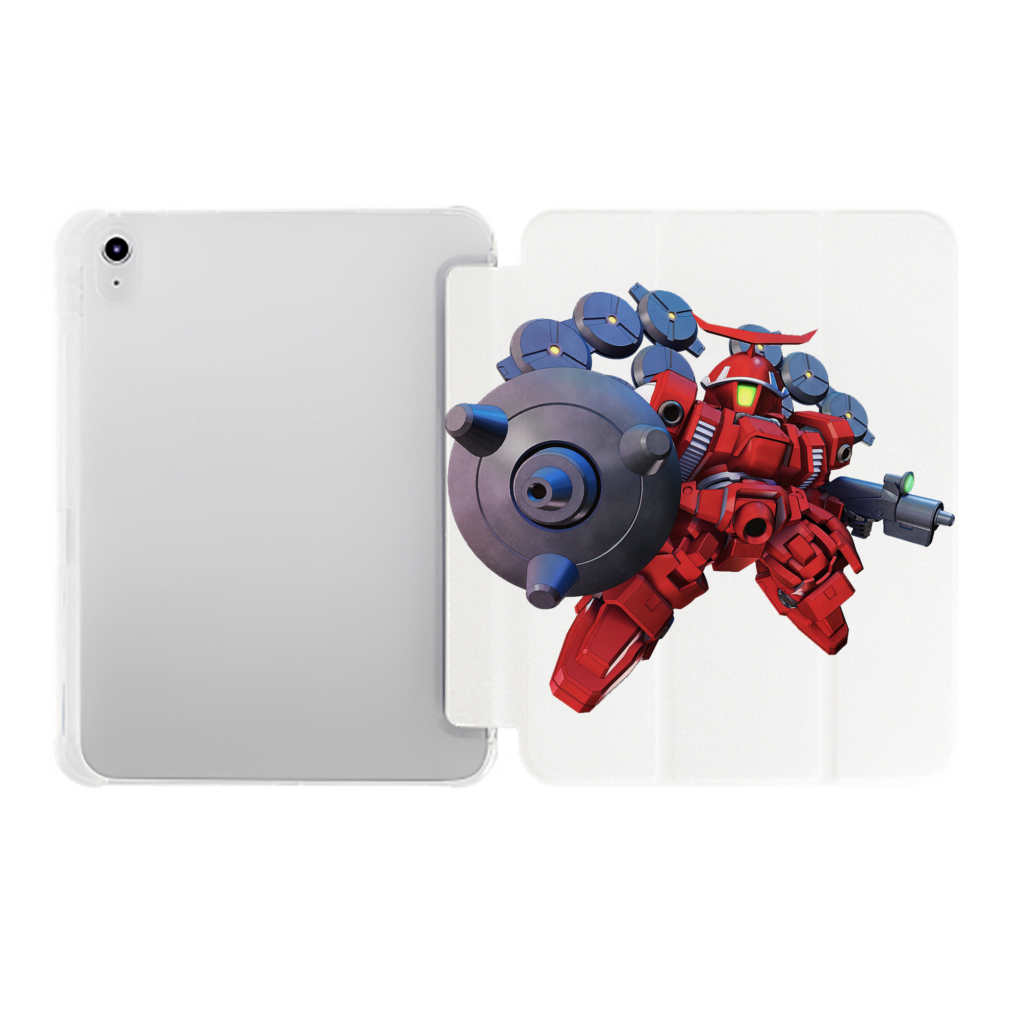 （画像用） 機動戦士ガンダム Mobile Suit Gundam IPad ケース ペン収納付き 三つ折りスタンド PUレザー×シリコン 対応機種9.5/10.5/10.9インチ